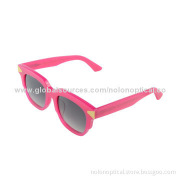 High-quality Acetate Sunglasses in White, with UV400 Protection, Customized Logos are Accepted
